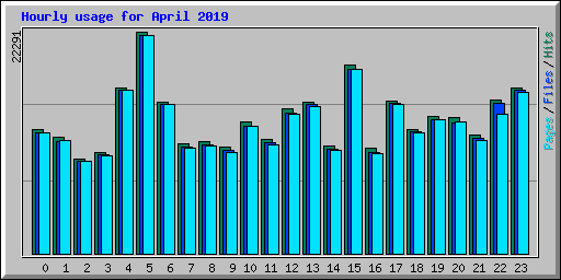 Hourly usage for April 2019