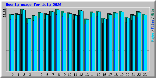 Hourly usage for July 2020