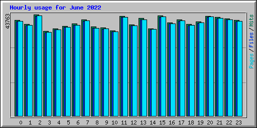 Hourly usage for June 2022