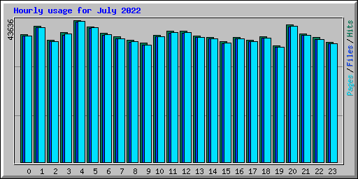 Hourly usage for July 2022