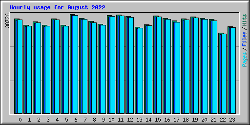 Hourly usage for August 2022