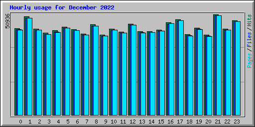 Hourly usage for December 2022